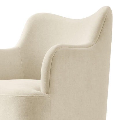 Cordelle Linen Blend Swivel Dining Chair by Modway - Almond / Linen / Sage