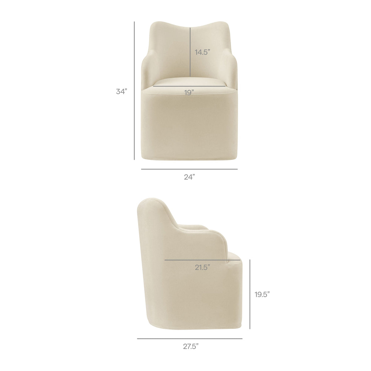 Cordelle Linen Blend Swivel Dining Chair by Modway - Almond / Linen / Sage