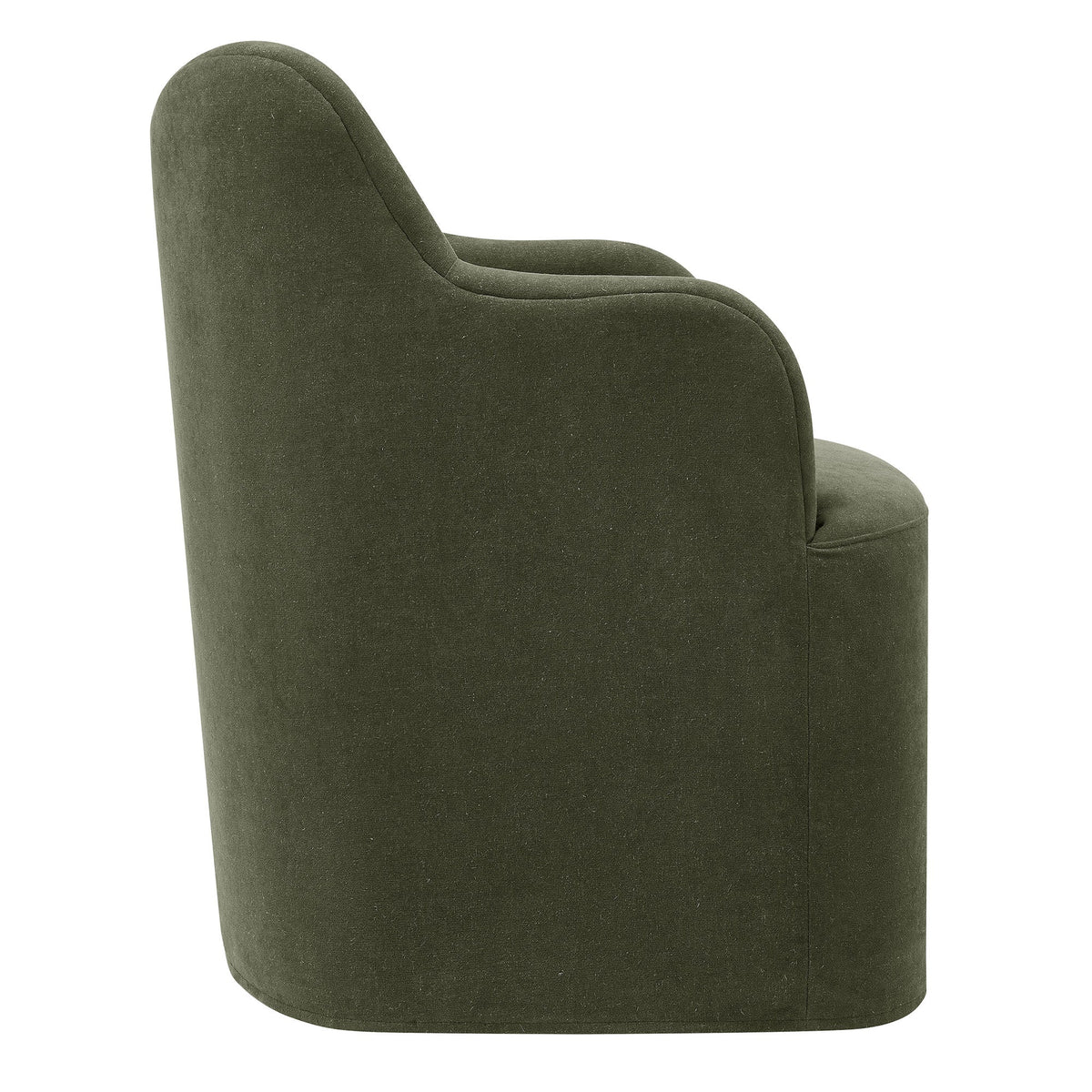 Cordelle Linen Blend Swivel Dining Chair by Modway - Almond / Linen / Sage