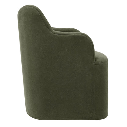 Cordelle Linen Blend Swivel Dining Chair by Modway - Almond / Linen / Sage
