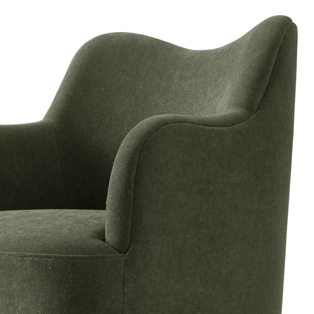 Cordelle Linen Blend Swivel Dining Chair by Modway - Almond / Linen / Sage
