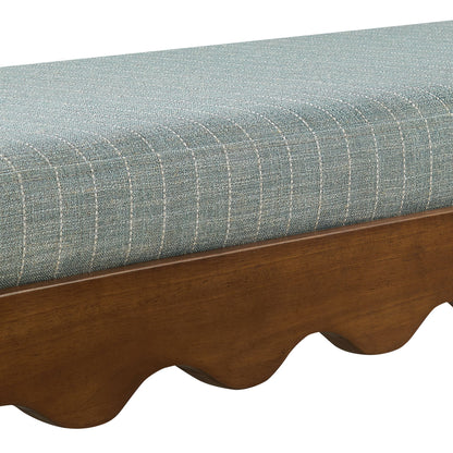 Mirette Scalloped Edge Striped Accent Bench by Modway