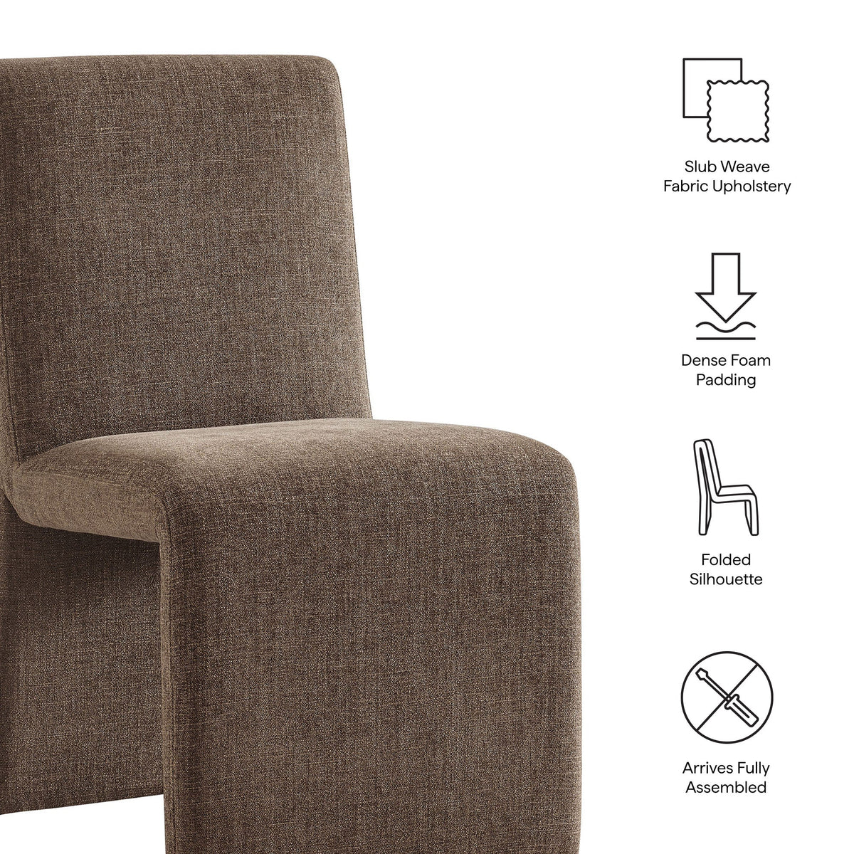 Emory Upholstered Fabric Dining Side Chair Set of 2 by Modway