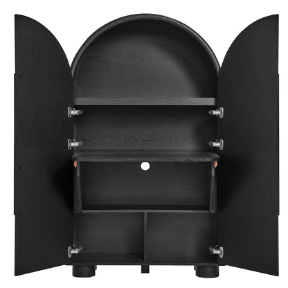 Bellamy Arched Fold-Out Desk Cabinet by Modway