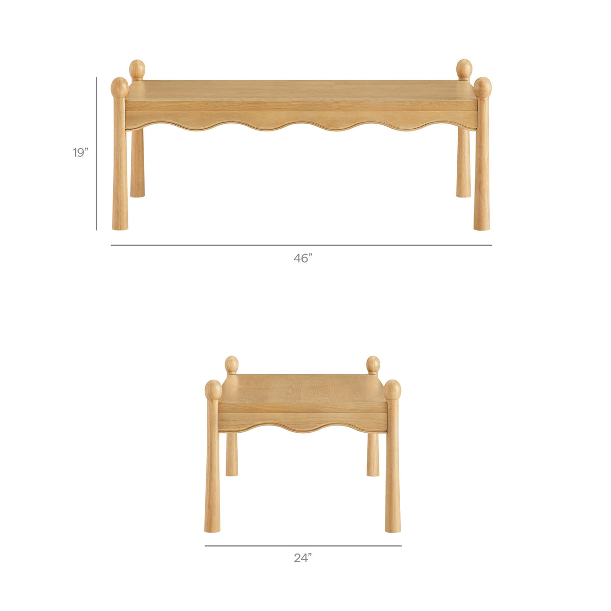 Darcy 46 Inch Wood Coffee Table by Modway