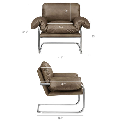 Ansel Vegan Leather Accent Chair by Modway