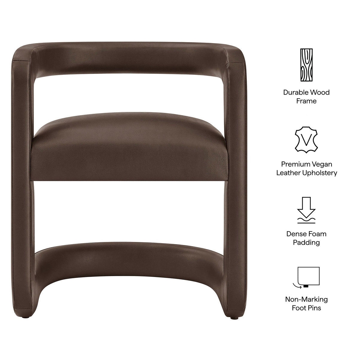 Winslow Premium Vegan Leather Dining Chair by Modway