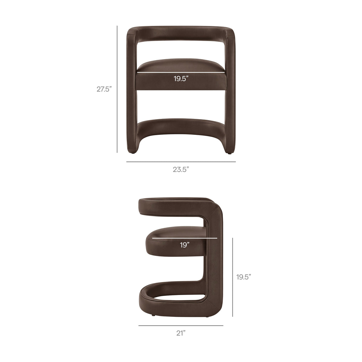 Winslow Premium Vegan Leather Dining Chair by Modway