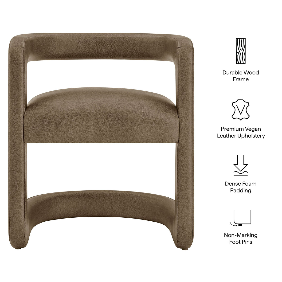 Winslow Premium Vegan Leather Dining Chair by Modway
