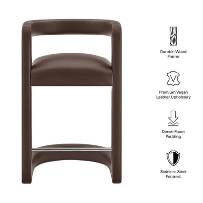 Winslow Premium Vegan Leather Counter Stool by Modway