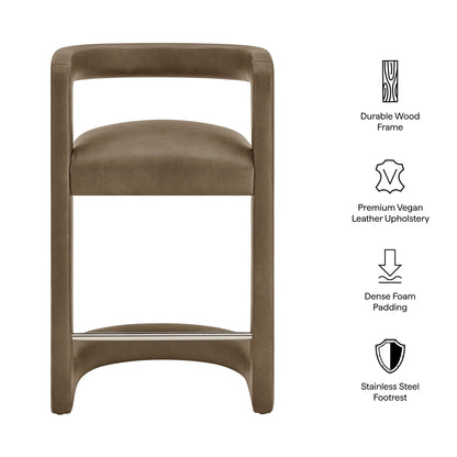 Winslow Premium Vegan Leather Counter Stool by Modway