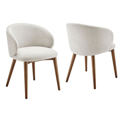 Anelle Upholstered Fabric Dining Chairs Set of 2 by Modway