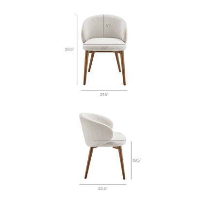 Anelle Upholstered Fabric Dining Chairs Set of 2 by Modway