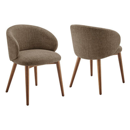 Anelle Upholstered Fabric Dining Chairs Set of 2 by Modway