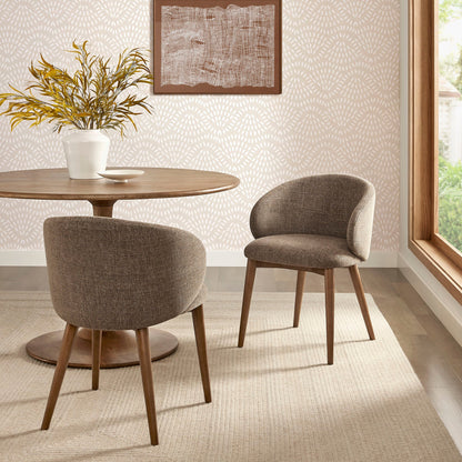 Anelle Upholstered Fabric Dining Chairs Set of 2 by Modway