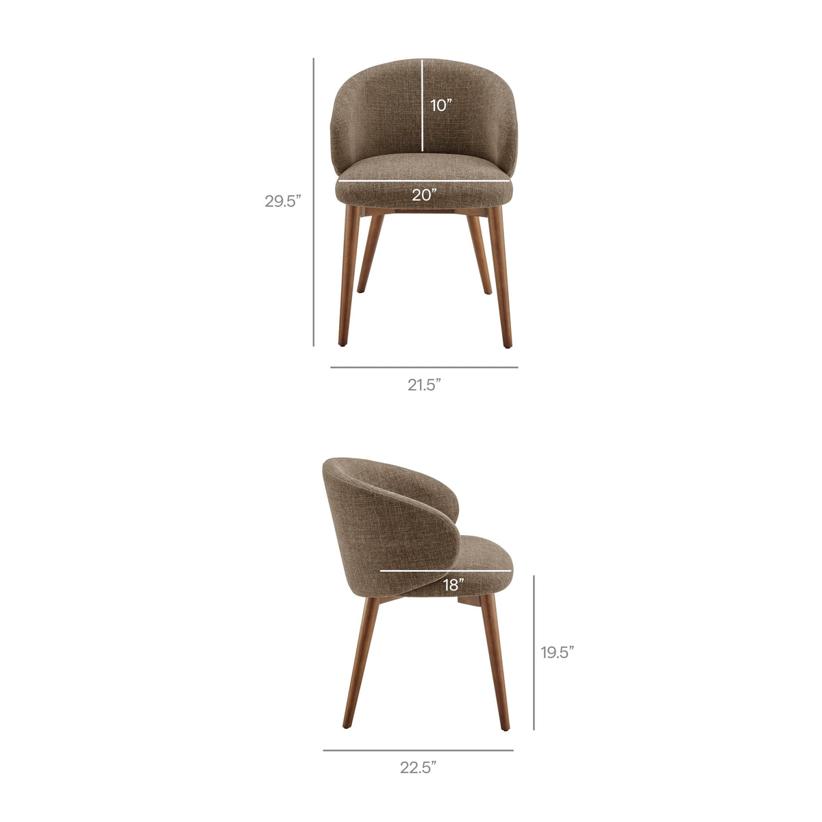 Anelle Upholstered Fabric Dining Chairs Set of 2 by Modway