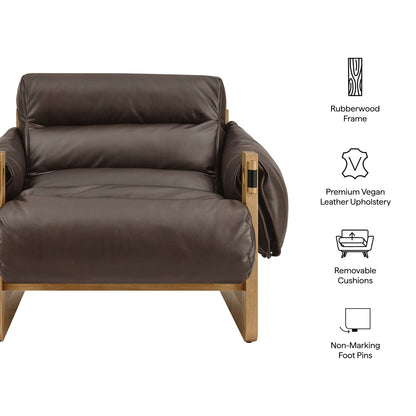 Sorelle Vegan Leather Sling Lounge Chair by Modway