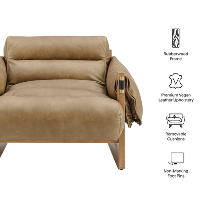 Sorelle Vegan Leather Sling Lounge Chair by Modway