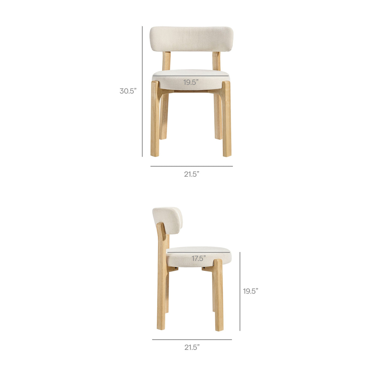 Marsha Upholstered Fabric Dining Chairs Set of 2 by Modway