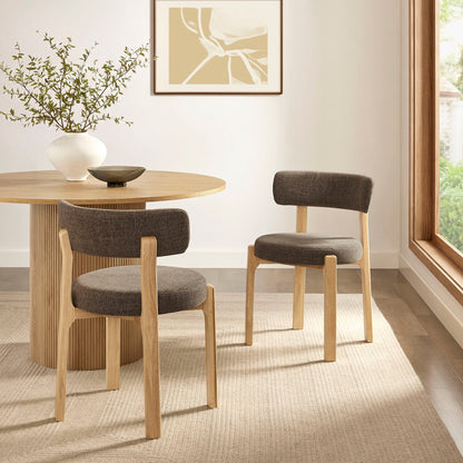 Marsha Upholstered Fabric Dining Chairs Set of 2 by Modway