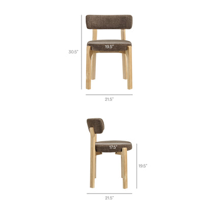 Marsha Upholstered Fabric Dining Chairs Set of 2 by Modway