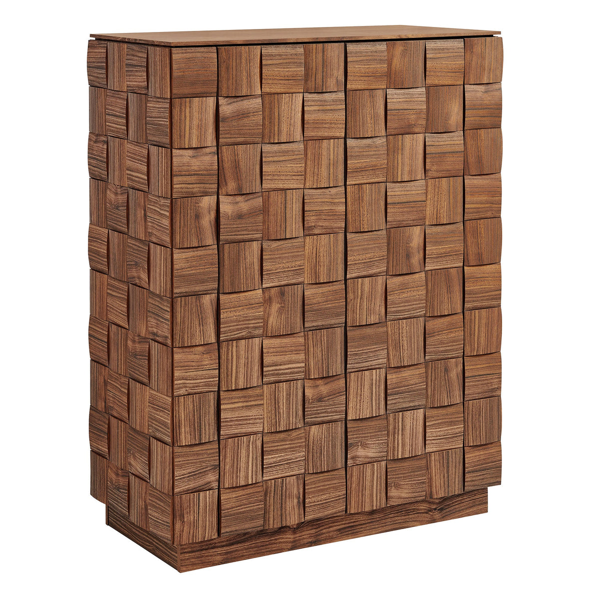 Duskin 39 Inch Geometric Block Design Tall Storage Cabinet by Modway