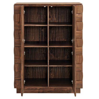 Duskin 39 Inch Geometric Block Design Tall Storage Cabinet by Modway