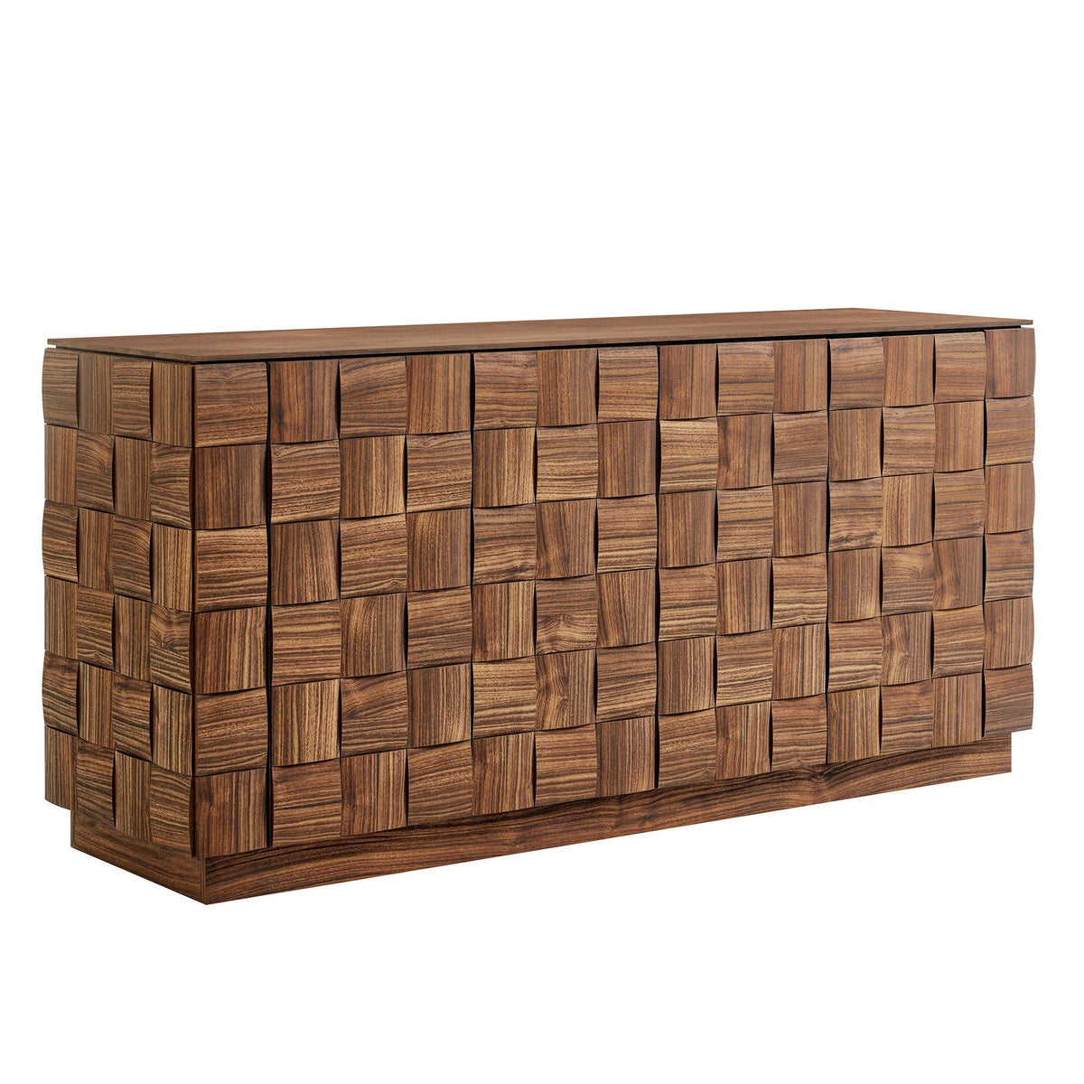 Duskin 68 Inch Geometric Block Design Four Door Sideboard by Modway