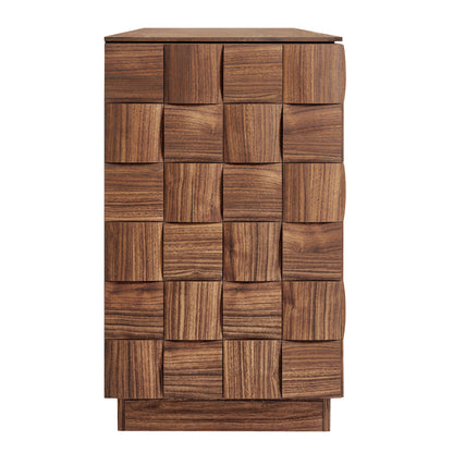 Duskin 68 Inch Geometric Block Design Four Door Sideboard by Modway