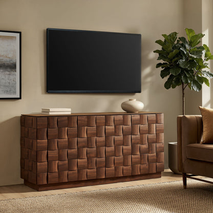 Duskin 68 Inch Geometric Block Design Four Door Sideboard by Modway