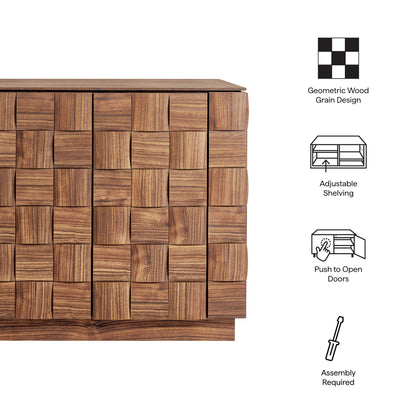 Duskin 68 Inch Geometric Block Design Four Door Sideboard by Modway