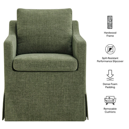 Serene Slipcovered Performance Fabric Dining Armchair by Modway