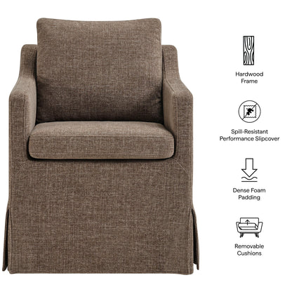 Serene Slipcovered Performance Fabric Dining Armchair by Modway