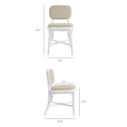 Bahari Upholstered Rattan Dining Chair by Modway