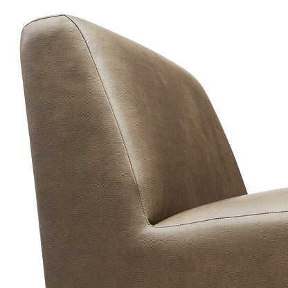 Amita Vegan Leather Armless Accent Chair by Modway