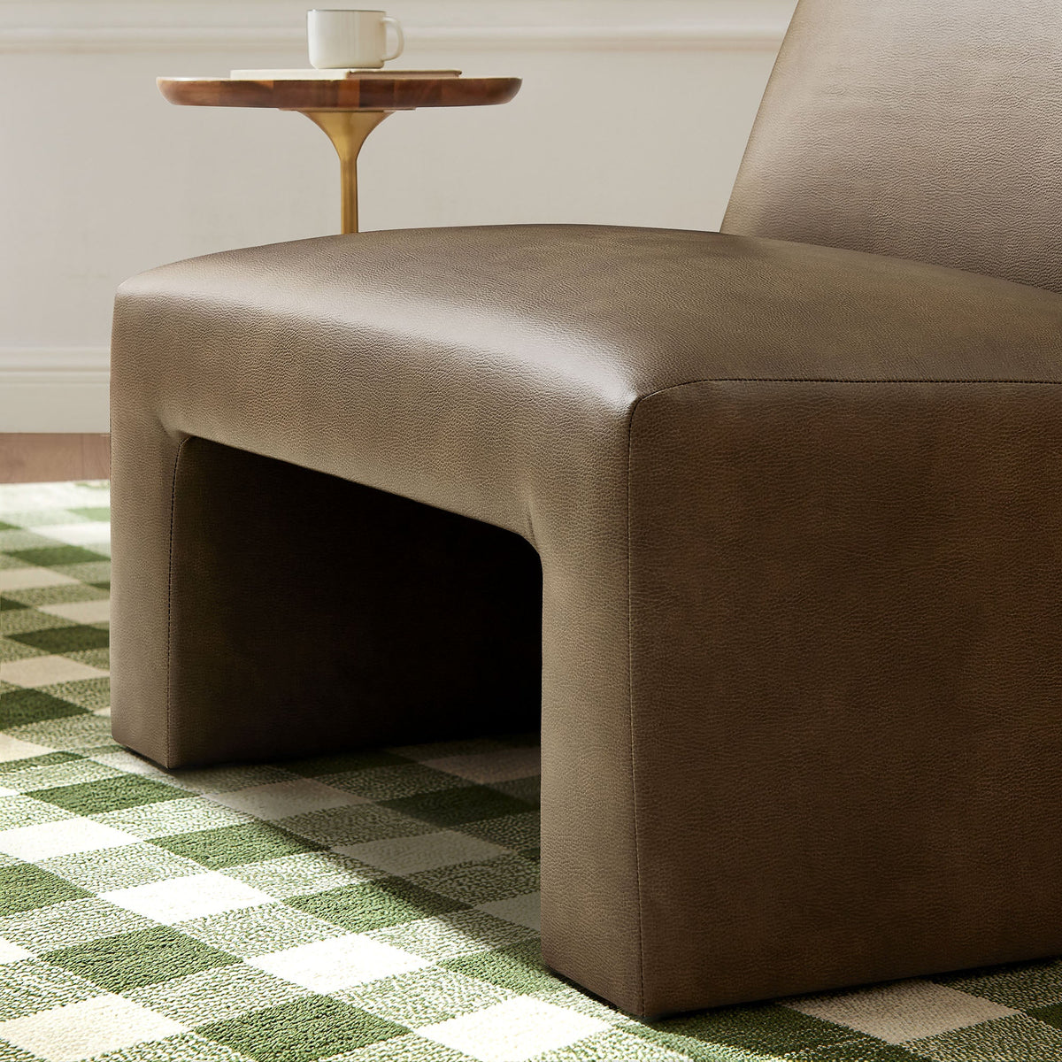 Amita Vegan Leather Armless Accent Chair by Modway