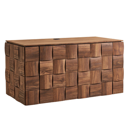 Duskin 39 Inch Geometric Block Design Wall Mounted TV Stand by Modway