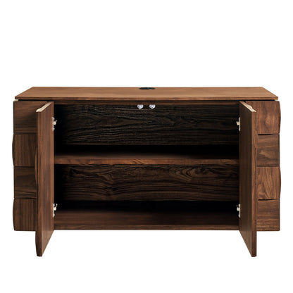 Duskin 39 Inch Geometric Block Design Wall Mounted TV Stand by Modway