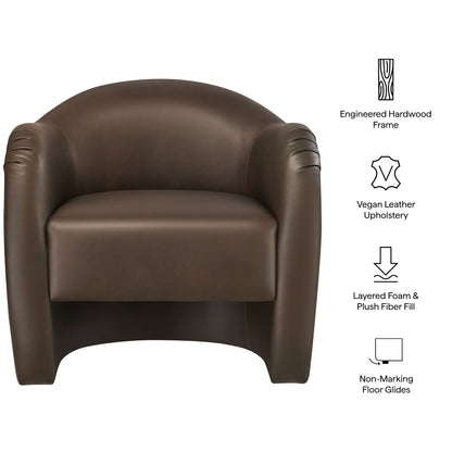 Compose Barrel Vegan Leather Accent Chair by Modway