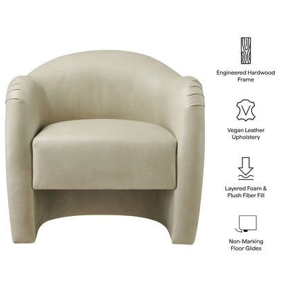 Compose Barrel Vegan Leather Accent Chair by Modway