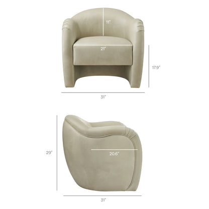 Compose Barrel Vegan Leather Accent Chair by Modway