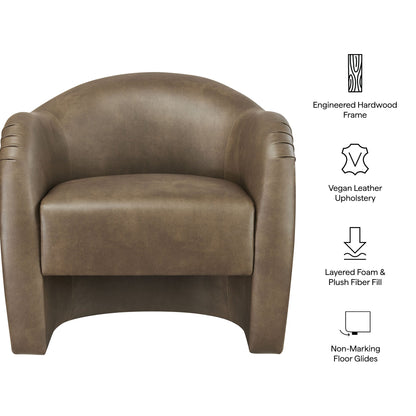 Compose Barrel Vegan Leather Accent Chair by Modway
