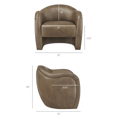 Compose Barrel Vegan Leather Accent Chair by Modway