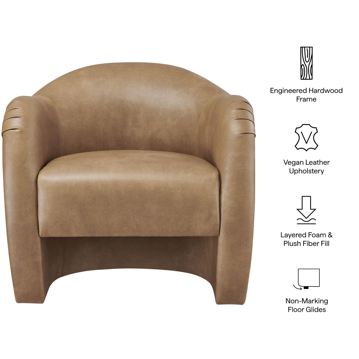 Compose Barrel Vegan Leather Accent Chair by Modway
