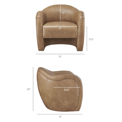 Compose Barrel Vegan Leather Accent Chair by Modway