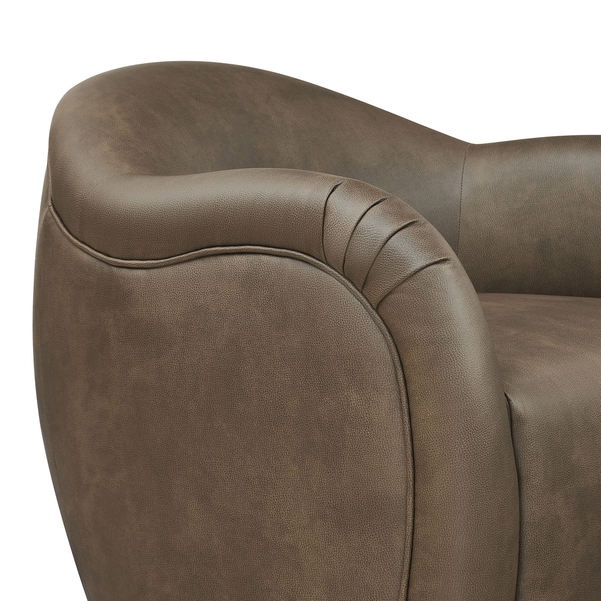 Compose Barrel Vegan Leather Swivel Armchair by Modway