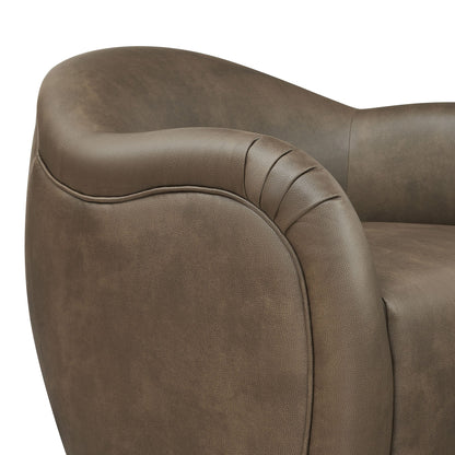 Compose Barrel Vegan Leather Swivel Armchair by Modway