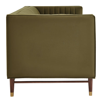 Devote 93 Inch Performance Velvet Channel Tufted Sofa by Modway