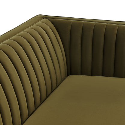 Devote 93 Inch Performance Velvet Channel Tufted Sofa by Modway