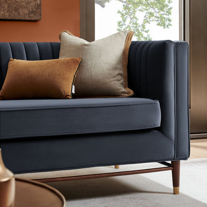 Devote 93 Inch Performance Velvet Channel Tufted Sofa by Modway